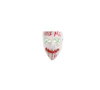 BCFSITNBH LED Halloween Mask, Light up Mask Cosplay, Horror Halloween Costume, Men Women Fancy Dress Masks for Adults LED Rave Face Mask for Carnival, Party Green
