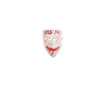 BCFSITNBH LED Halloween Mask, Light up Mask Cosplay, Horror Halloween Costume, Men Women Fancy Dress Masks for Adults LED Rave Face Mask for Carnival, Party Orange