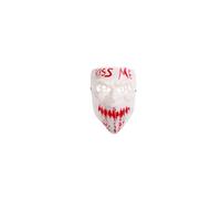 BCFSITNBH LED Halloween Mask, Light up Mask Cosplay, Horror Halloween Costume, Men Women Fancy Dress Masks for Adults LED Rave Face Mask for Carnival, Party White