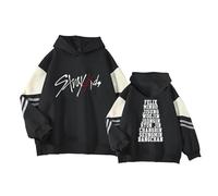 BCFSITNBH SKZ Hoodies Stray Kids Merch Women ATE Felix Bangchan Hyunjin Jisung Changbin Minho Seungmin Jeongin Hooded Sweatshirts Straykids Harajuku Y2k Hoodies 01-Black XL