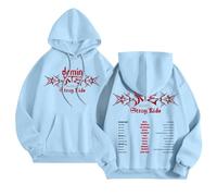 BCFSITNBH Stray Kids Merch Domin World Tour Stray Kids ATE Printed Straykids Felix Hoodie Men Women Long Sleeve Hooded Sweatshirts Oversized Harajuku Y2k Hoodies 01-Sky Blue M