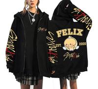 BCFSITNBH Straykids Jacket Women Y2k Hoodies Stray Kids Merch FELIX CHANGIN LEE KNOE HYUNJIN HAN I.N SEUNGMIN E-Girl Oversized Harajuku Hooded Sweatshirts Full Zipper Hoodie 01-Yellow XL