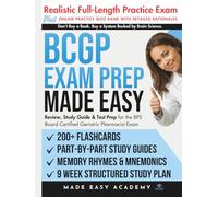 BCGP Exam Prep Made Easy: Review, Study Guide & Test Prep for the BPS Board Certified Geriatric Pharmacist Exam with Flashcards, an Online Quiz Bank, ... & Practice Test (Made Easy Academy Series)