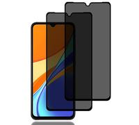 BCHKLAI Privacy Screen Protector for Xiaomi Redmi 9C/Xiaomi Redmi 9A [2 Pack], Anti-Spy Tempered Glass Film, 9H Hardness, Anti Scratch, Anti Fingerprint, High Sensitivity, Anti-Spy Screen Protector