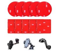 BCHKO Pack of 10 3M Double-Sided Adhesive Tape Stickers, VHB Car Camera Mounting Tape for Car, Dashboard, Waterproof, Heat Resistant, Strong Adhesive Tape Stickers (Square and Round)