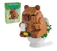BCHMN Constructions Capibara Brick Set 610 Pieces - 3D Creative Animal Puzzle for Children and Adults, Kawaii Desk Decoration Model, Fun and Relaxing Gift Idea