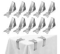 BCHMN Set of 10 Tablecloth Clips Stainless Steel Butterfly - Windproof Table Clips for Outdoor and Indoor Use - Rustproof Tablecloth Holder for Garden Table, Balcony, Picnic & Catering