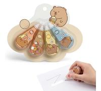 BCHMN Set of 4 Capybara Adhesive Rollers - 32 m Correction Roller Kawaii Stationery with Cute Waterpig Motif - White Correction Tape for School, Study & Office - Ergonomic & Immediately Rewrite