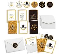 BCHMN Set of 6 Graduation Greeting Cards - Elegant Graduation Cards for Graduation, Study & Training - Greeting Cards with Envelopes for Money Gifts for Passing Exam