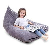 BCHWAY Stuffed Animal Storage Bean Bag Chair | 53" Extra Large Beanbag Cover for Kids and Adults, Plush Toys Holder and Organizer for Boys and Girls | Premium Velvet - Soft & Comfortabl (Stars Style)