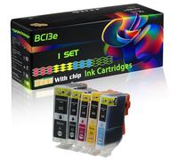BCI3e Compatible for Canon Ink Cartridges with Chip S400 S450 S4500 S500 S520 S520X S530D S5400 S600 S630 S6300 S630n S700 Printers (1 Set)