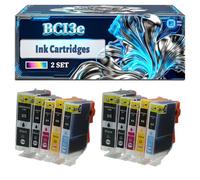 BCI3e Ink Cartridges Compatible for Canon S400 S450 S4500 S500 S520 S520X S530D S5400 S600 S630 S6300 S630n S700 S750 Printers, With Chip Large Capacity 1500 Pages (2 Set)