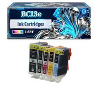 BCI3e Ink Cartridges Compatible for Canon SmartBase 600 750 780 MP700 MP700 MP730 MP730 MPC400 MPC600F Printers, With Chip Large Capacity 1500 Pages (1 Set)