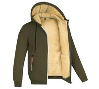 Bciopll Men Sweatshirt Coat Front Pockets Warm Zipper Lamb Wool Jacket Winter Cardigan Hoodie En81 XL
