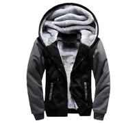 Bciopll Men's Hoodies Jacket Winter Thick Warm Fleece Zipper Coat Tracksuit Sportwear Sweatshirts Black Gray Asia L