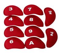 BCIOUS 10Pcs Golfs Headcover Protective Cover Iron Head Soft Club Putter Protector Club Soft Enduring Portable