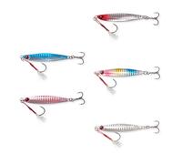 BCIOUS 5Pcs Metal Jigs Fishing Lure Weights Sinking Artificial Baits Tackle Shore Cast Spoon Sea Lures Lure Weights