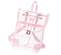BCIOUS Clear Backpack See Through Stadium Approve Student School All-matching PVC Stadium Approved For Teens Teens See Through Clear