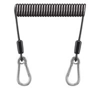 BCIOUS Fishing Lanyard Spring Coil With Carabiner Spring Keychain Antilost Retractable Cord Stretchy Spirals Keyring Retractable Fishing Coil Cord