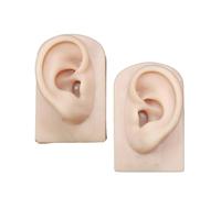 BCIOUS Professional Silicone Left Right Ear Form for Cosmetic Training Realistic Human Ear Mannequins Jewelry Showcasing Props Ear Piercing Practice