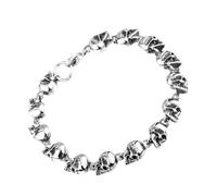 BCIOUS Stylish Skull Craft from Sturdy Metal for a Long Time Wear Jewelry Accessory Statement Pieces for Women and Men Rock Music Accessories