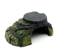 BCIUHD Reptile Habitat Burrows, Amphibians Lizards, Turtles, Snakes Climbing Hide and Play Climbing Platforms Aquarium Fish Tank Decoration