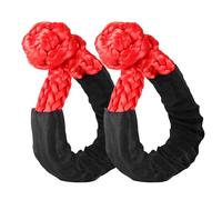 BCJCLTS Synthetic Soft Shackle 1/2 Inch x 22 Inch Rope Shackle Recovery Kit with Extra Protective Sleeves(56,000 lbs Breaking Strength) Heavy Duty Tow Shackles for Off-Road, Sailing, Jeep, SUV