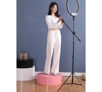 BCJMKDX Acrylic Display Case, Round Display Pedestal Stand, Bridal Shop Platform Base Stand, Mannequin/Shoe/Bags/Figures Event Display Risers(60x20cm/23.6x7.9in)