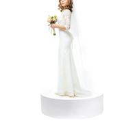 BCJMKDX Acrylic Display Case, White Round Display Pedestal Stand - 15.8x5.35in Cylinder Stand for Coat Racks, Bridal Shop Mannequin Base, Home Clothing(White,15.8x7.9in)