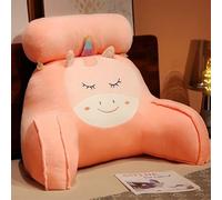 BCJMKDX bed backrest cushion, Bed Rest Lumbar Support Cushion Back with Arm Breathable Seat Relax Pillow(Pink,70 * 40CM)