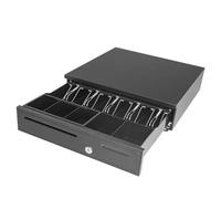 BCJMKDX Cash Registers Cash Register Drawer Black Heavy Duty Till Manual Push Open Cash Register Drawer Removable Coin Tray
