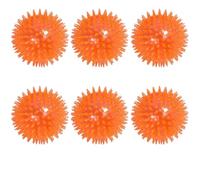 BCJMKDX dog toys. Dog Toys Cat Puppy Sounding Toy Squeaky Tooth Cleaning Ball Training Pet Teeth Chewing Toy Thorn Balls 6Pcs Red 9Cm(Orange 11cm)