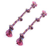 BCJMKDX dog toys. Dog Toys Dog Bite Rope Toys Pet Grind Tooth Toys Cotton Rope Material Dogs Tooth Cleaning Toys Pet Rope Toys 2Pcs 49Cm