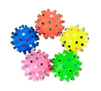 BCJMKDX dog toys. Dog Toys Durable Puppy Training Ball Decompression Mold Squeaky Interactive Training Pet Ball Toy 5Pcs Random