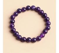 BCJMKDX Gemstone beads, Green Jade Bracelets Suitable For Women Bangles(Amethysts Chalcedony,8mm)