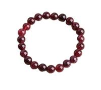 BCJMKDX Gemstone beads, Green Jade Bracelets Suitable For Women Bangles(Garnet Chalcedony,8mm)