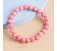 BCJMKDX Gemstone beads, Green Jade Bracelets Suitable For Women Bangles(Pink Chalcedony,6mm)