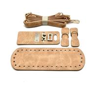 BCJMKDX Handbag strap sets, Handmade Leather Bag Strap Handbag Woven Set Bottoms with Hardware Accessories for DIY Shoulder(Fang Khaki)