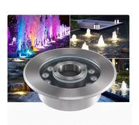 BCJMKDX LED Underground Light, 12/24V Underwater LED Ring Pond Light, IP68 Waterproof Plaza Fountain Lights(Warm White,24w(AC12V))