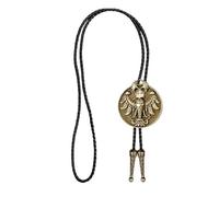 BCJMKDX Necklaces. Mens Russian Empire Eagle Pendant Western Rope Necktie, Bronze, As Show