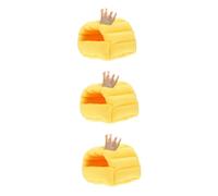 BCJMKDX Pet Bed. 3 Pcs Hamster Nest Chinchilla Rats Nest Guinea Pig Winter Bed Cozy Hamster House Pet Rest Bed H