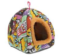 BCJMKDX Pet Bed. 3 Pcs Small Pet Nest Warm Plush Hammock Cage Warm Pet Nest Cold Guinea Pig Hideout Hamster House Bed Hamster S