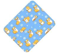 BCJMKDX Pet bedding, Self-Cooling Cute Animal Pattern Comfortable Sleeping Pad | Rectangular Cat Bed Cooling Cushion, Outdoor Pet Supplies(Cute pet blue)
