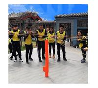 BCJMKDX Team-building games, IEOWY Team Building Block Tower Game, No-Assembly Team Tower Challenge Kit - Indoor/Outdoor Leadership Development Game(Green,8PCS)