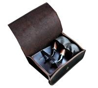 BCJMKDX Tobacco Pouches. Tobacco Pipe Pouch Storage Case Bag Holder - Multifunction Leather Pipe Pouch Bag - for 2 Pipe