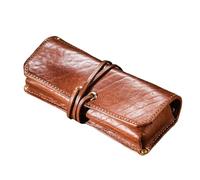 BCJMKDX Tobacco Pouches. Vintage Handmade Cowhide Leather Storage Bag Unisex Tobacco Smoking Pipe Organize Case Pipe Tool for 1 Pipe