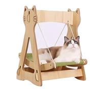 BCJMKDX Wooden cat bed, Cartoon style cat hammock, Solid wood pet Bed furniture for Small to Medium Size Cat or Small Dog, Maximum support 20 lbs/9 kg
