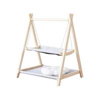 BCJMKDX Wooden cat bed, Double decker cat hammock, indoor solid wood pet bed, 2-in-1 swing chair and hammock, furniture gifts for cats dogs