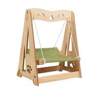 BCJMKDX Wooden cat bed, Freestanding luxury cat hammock, Solid wood pet Bed furniture for Small to Medium Size Cat or Small Dog