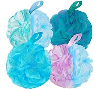 BCKENEY Bath Loofah Shower Sponge Body Back Scrubber Soft Mesh Shower Puffs Exfoliating Loofa for Women & Men Bath Accessories Cleaning Tool (4Pack 60G Loofah Sponge, Forest Fairy)